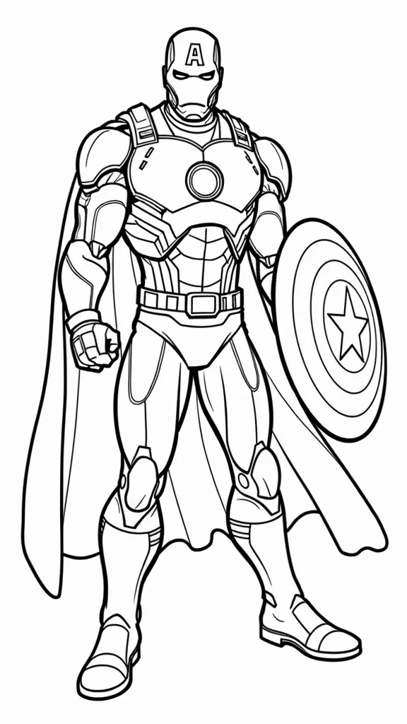 printable easy avengers coloring pages